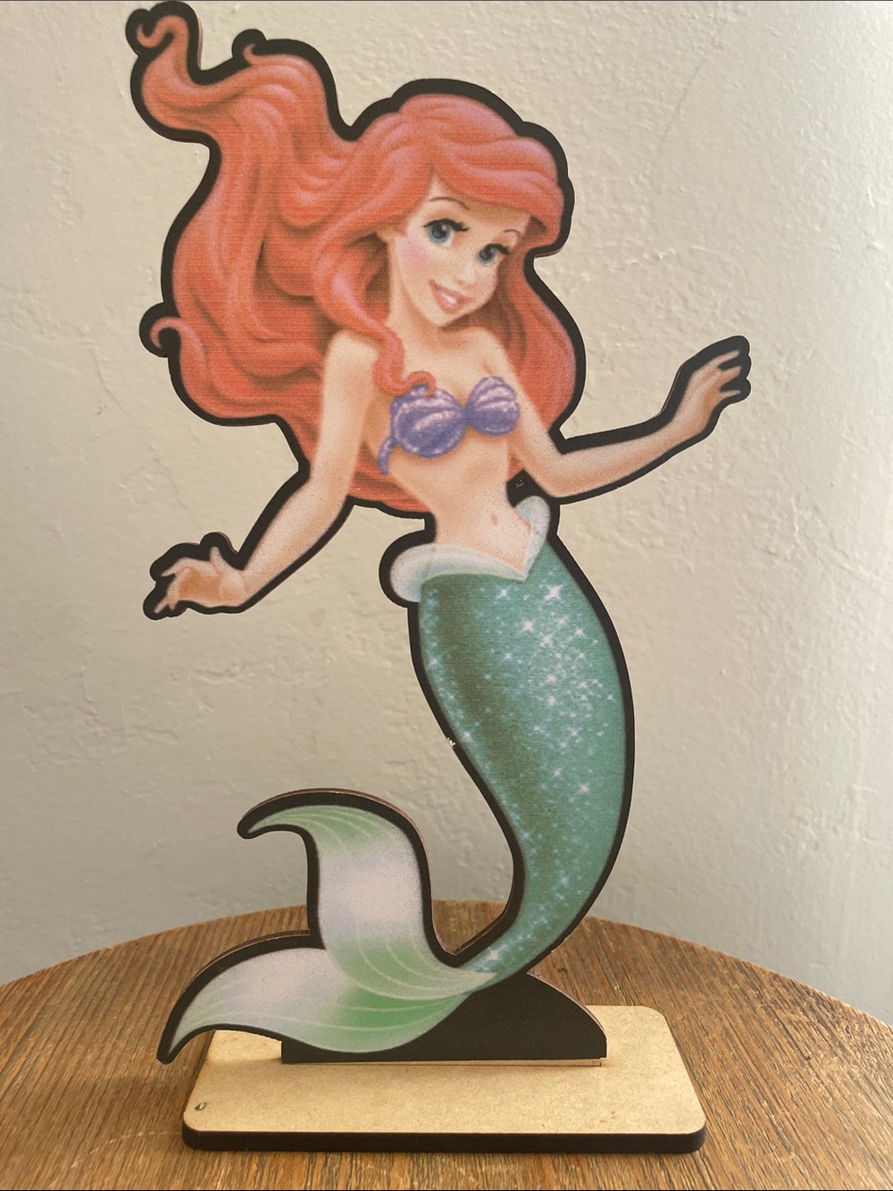 Disney Ariel Mermaid cut out 10” inches